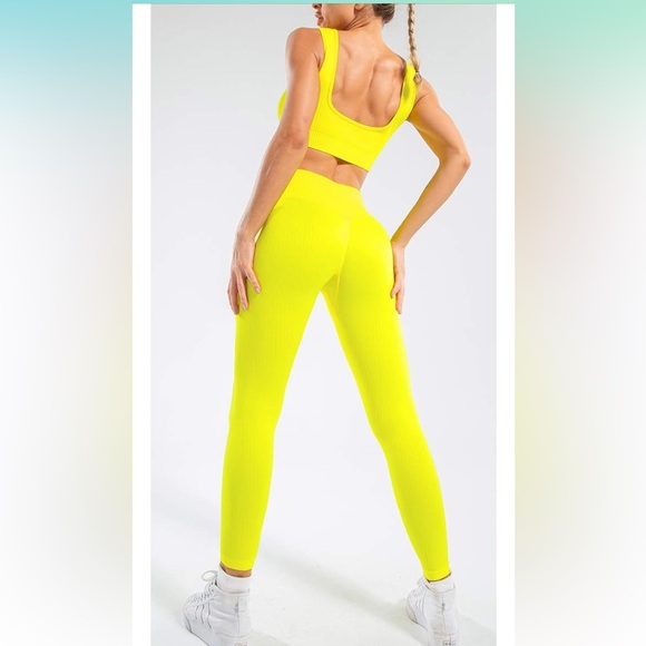 Women's 2 Piece Tracksuit Workout - plus extra Seamless High Waist Leggings - Picture 11 of 12